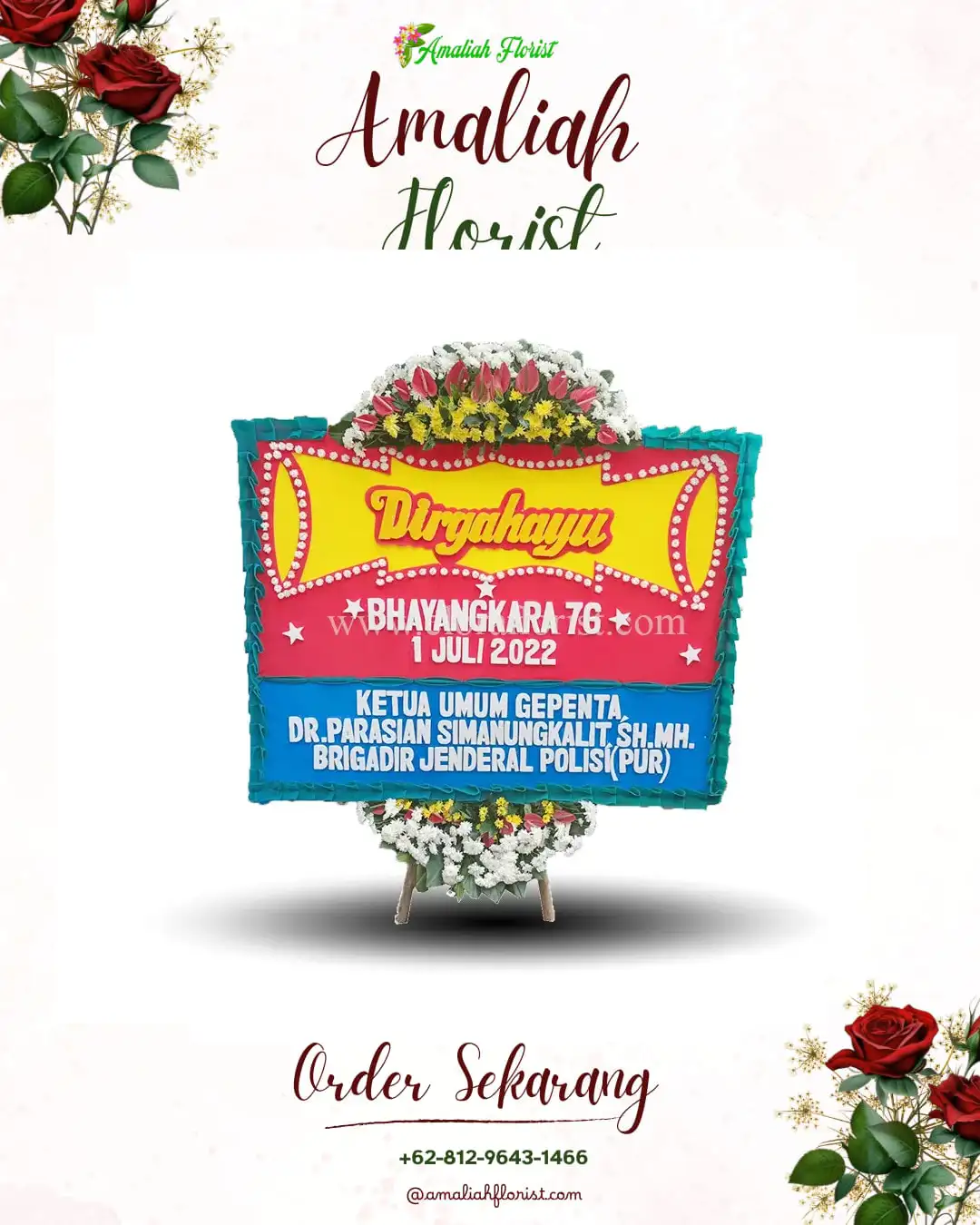 Papan Bunga HUT Ulang Tahun Pomah